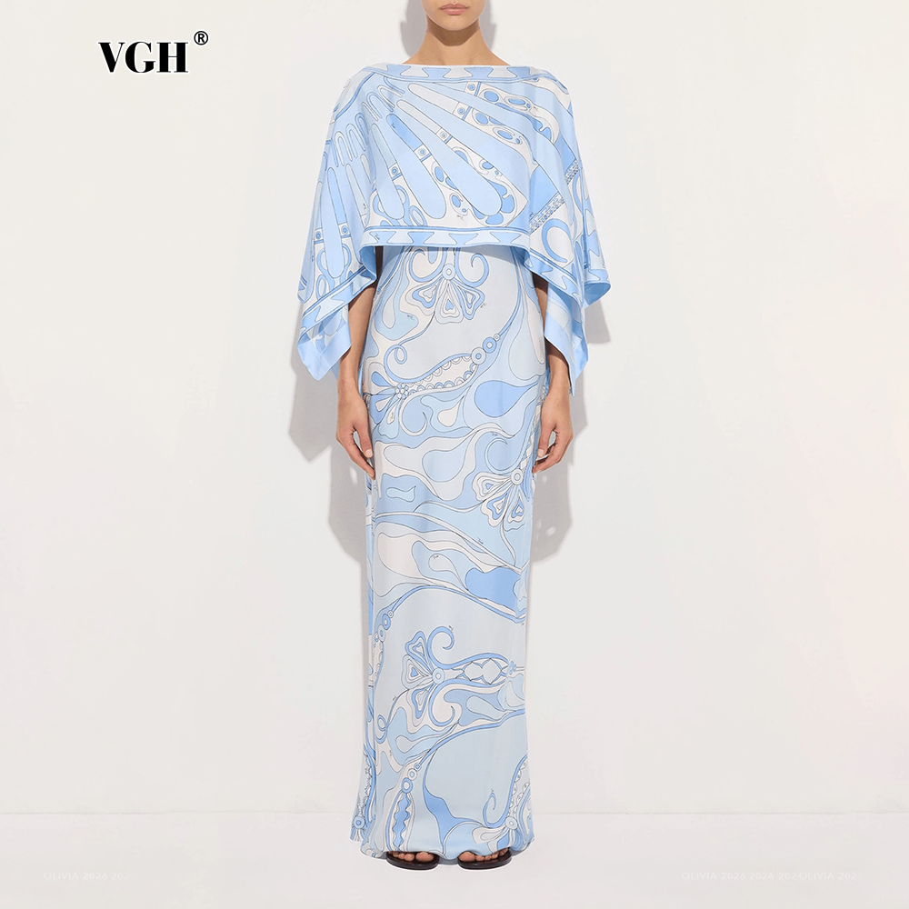 Women'S Formal Wear Suits - VGH Hellblaues Abstraktes Zweiteiler-Set für Damen