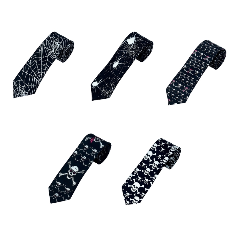 Women'S Holiday Formal Wear - N0PE Halloween-Krawatte mit Volldruck, Skelett-Spinnen-Design, formelle