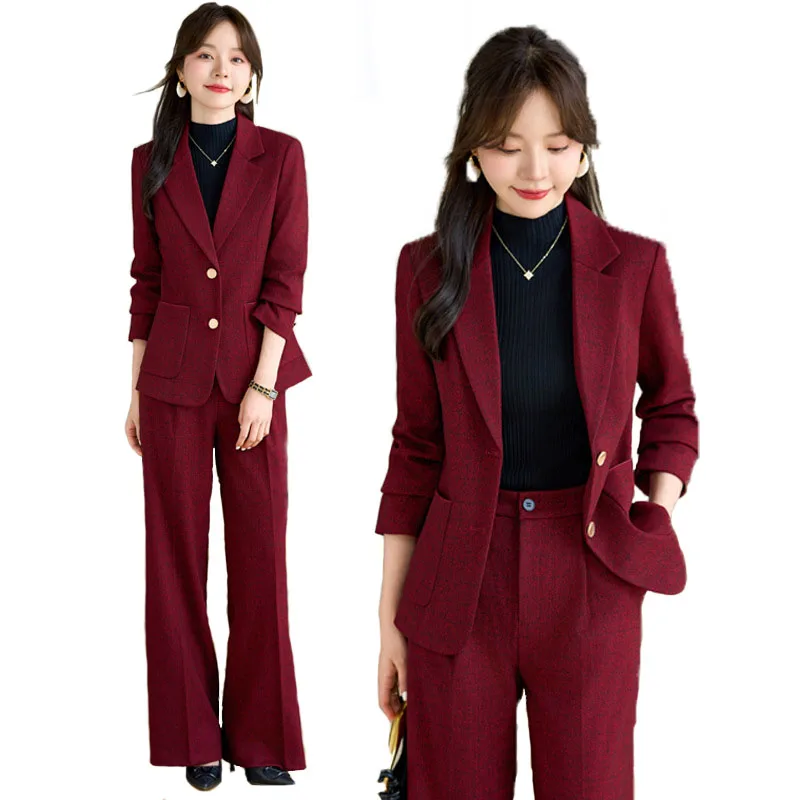 Women'S Formal Wear Pantsuits - Pop Hohe Qualität Stoff Samt Herbst