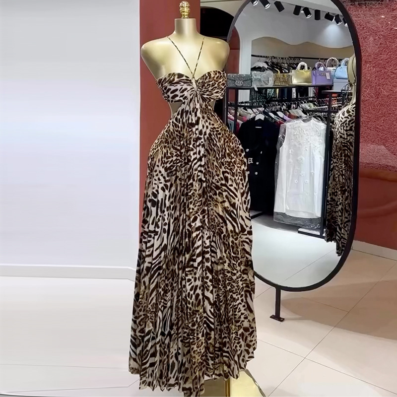 Women'S Holiday Formal Wear - Leopard Print Frauen Prom Kleid Sexy