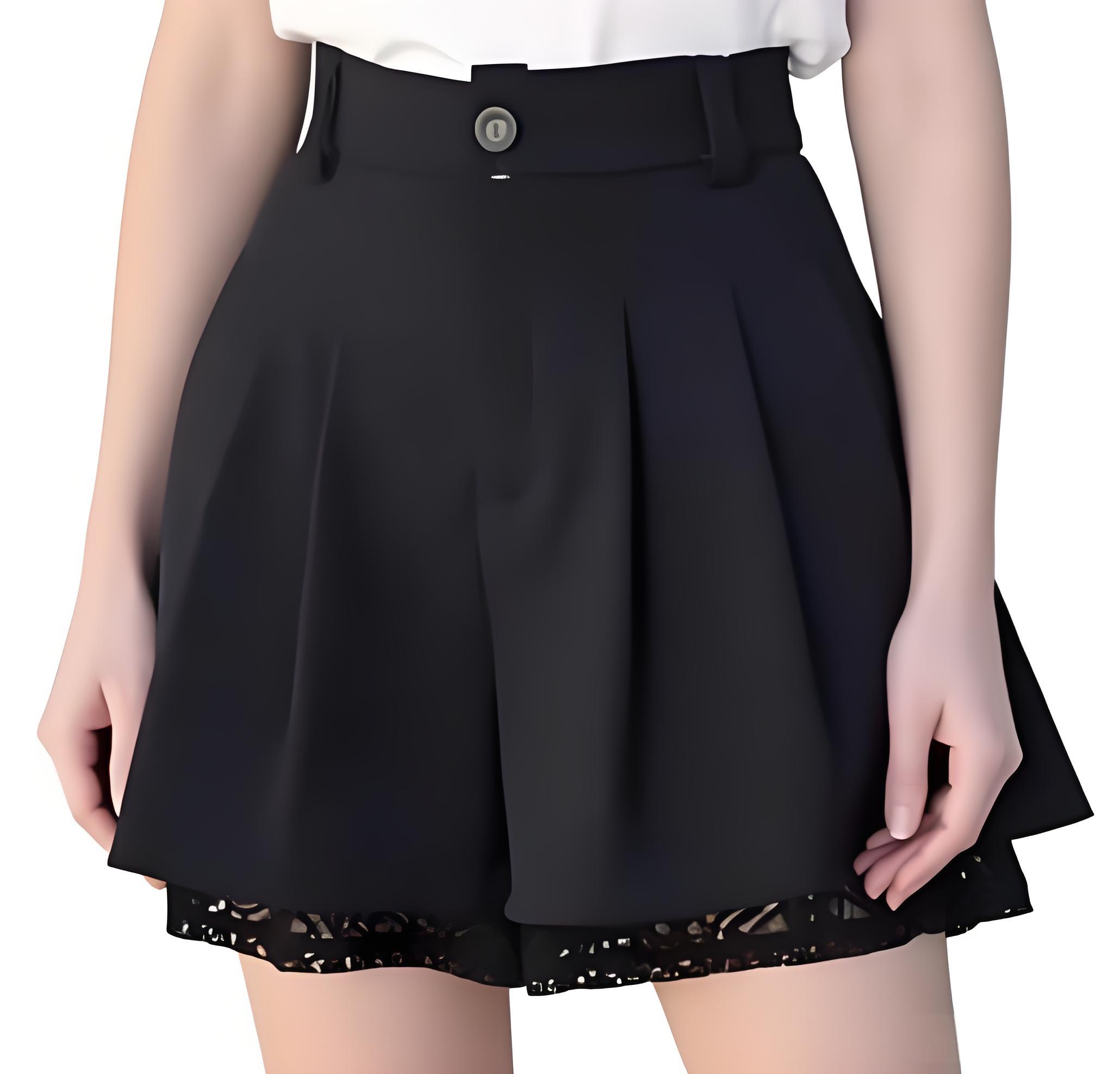 Women'S Formal Wear Suits - Damen Casual High-Waist Anzughose Culottes mit