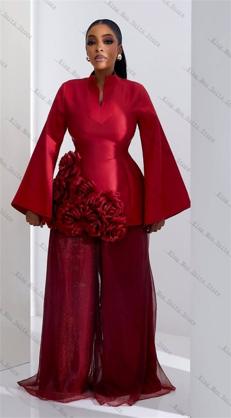 Burgunderrotes Damen-Anzug-Set – Women'S Formal Wear Wedding Guest Bewertung und Preis