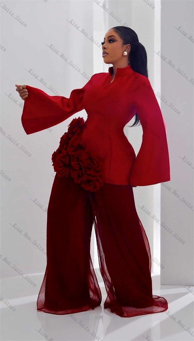 Burgunderrotes Damen-Anzug-Set – Women'S Formal Wear Wedding Guest Bewertung und Preis