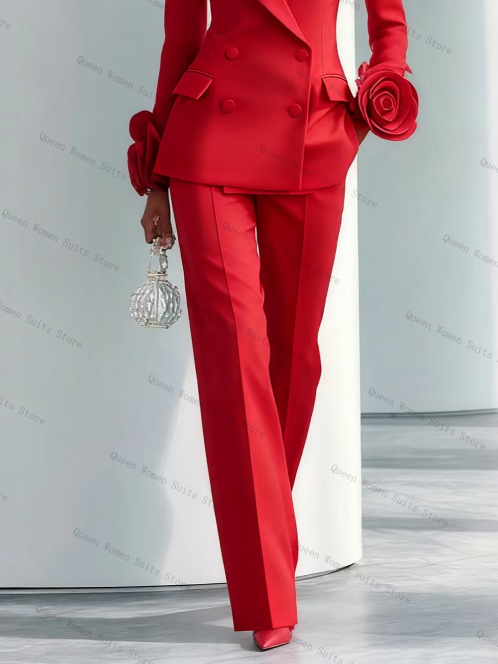Luxuriöses rotes Damen-Anzug-S – Women'S Formal Wear Wedding Guest Bewertung und Preis