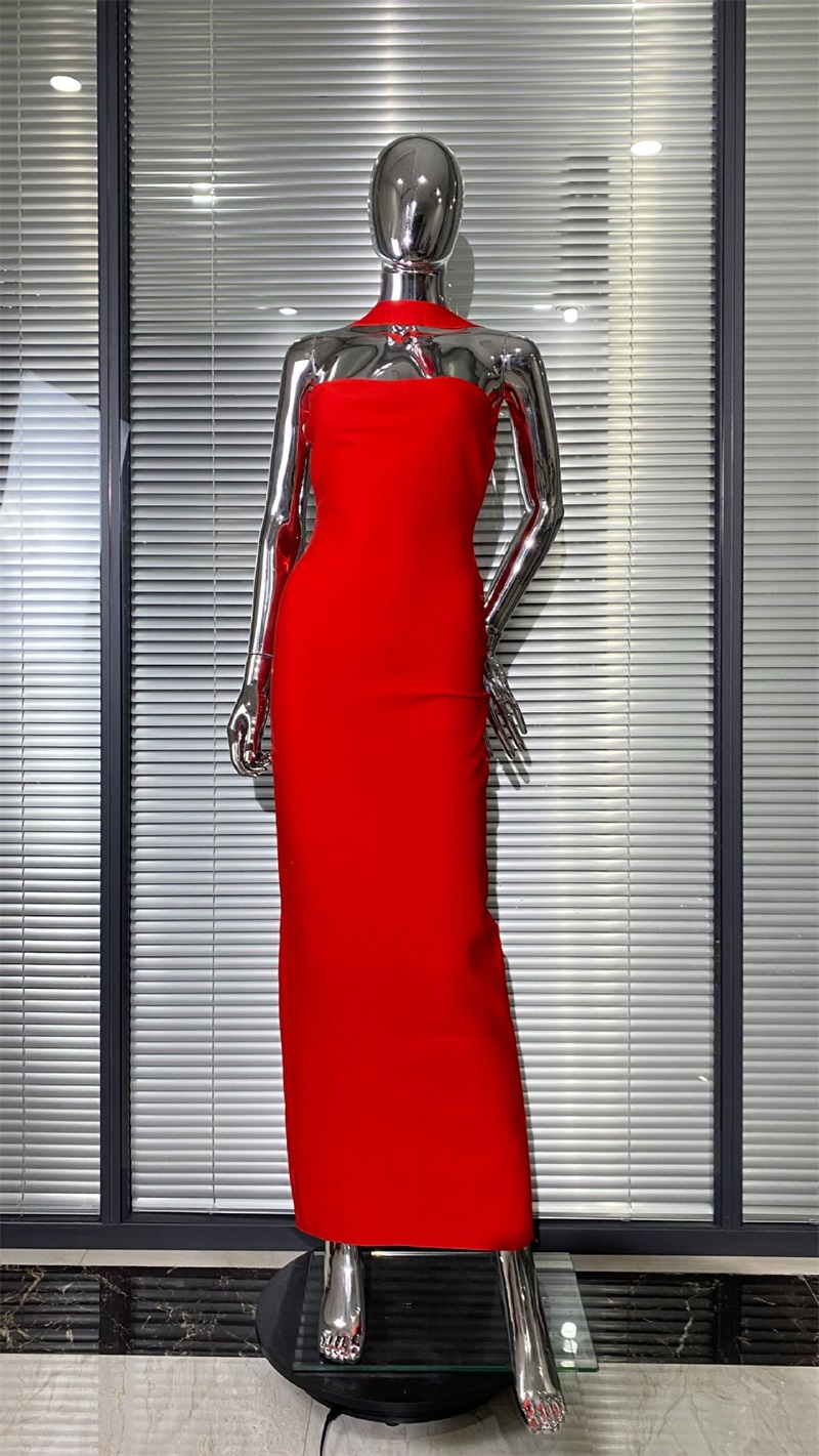 Rotes Bandage-Abschlussballkle – Women'S Holiday Formal Wear Bewertung und Preis
