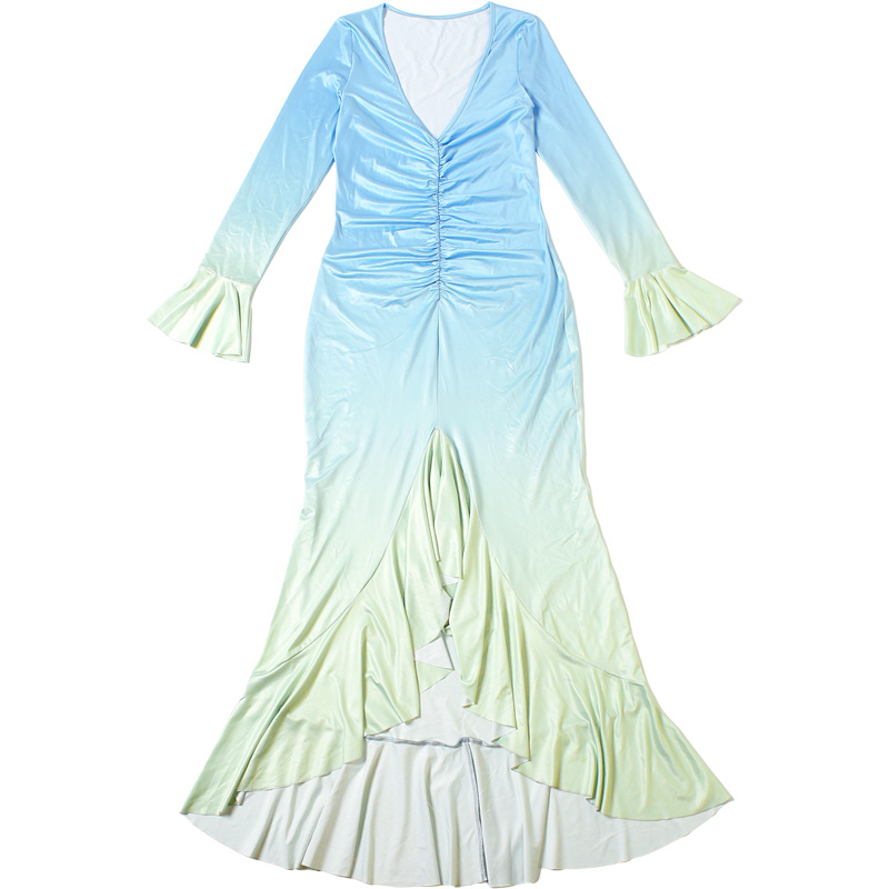 Farbverlaufsblaues Damen-Absch – Women'S Holiday Formal Wear Bewertung und Preis