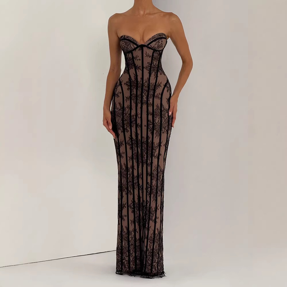 Trägerloses Bodycon Maxikleid  – Women Formal Party Wear Dress Bewertung und Preis