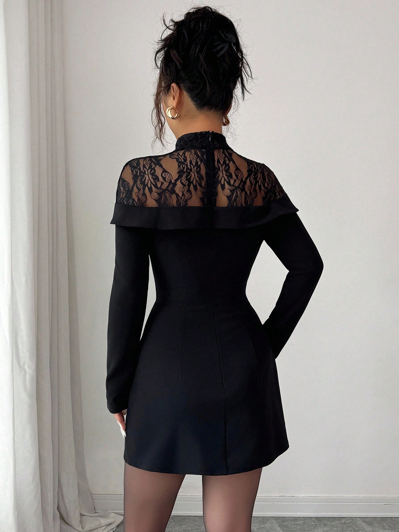 Schwarzes Spitzen-Minikleid mi – Formal Wear Gowns For Women Bewertung und Preis
